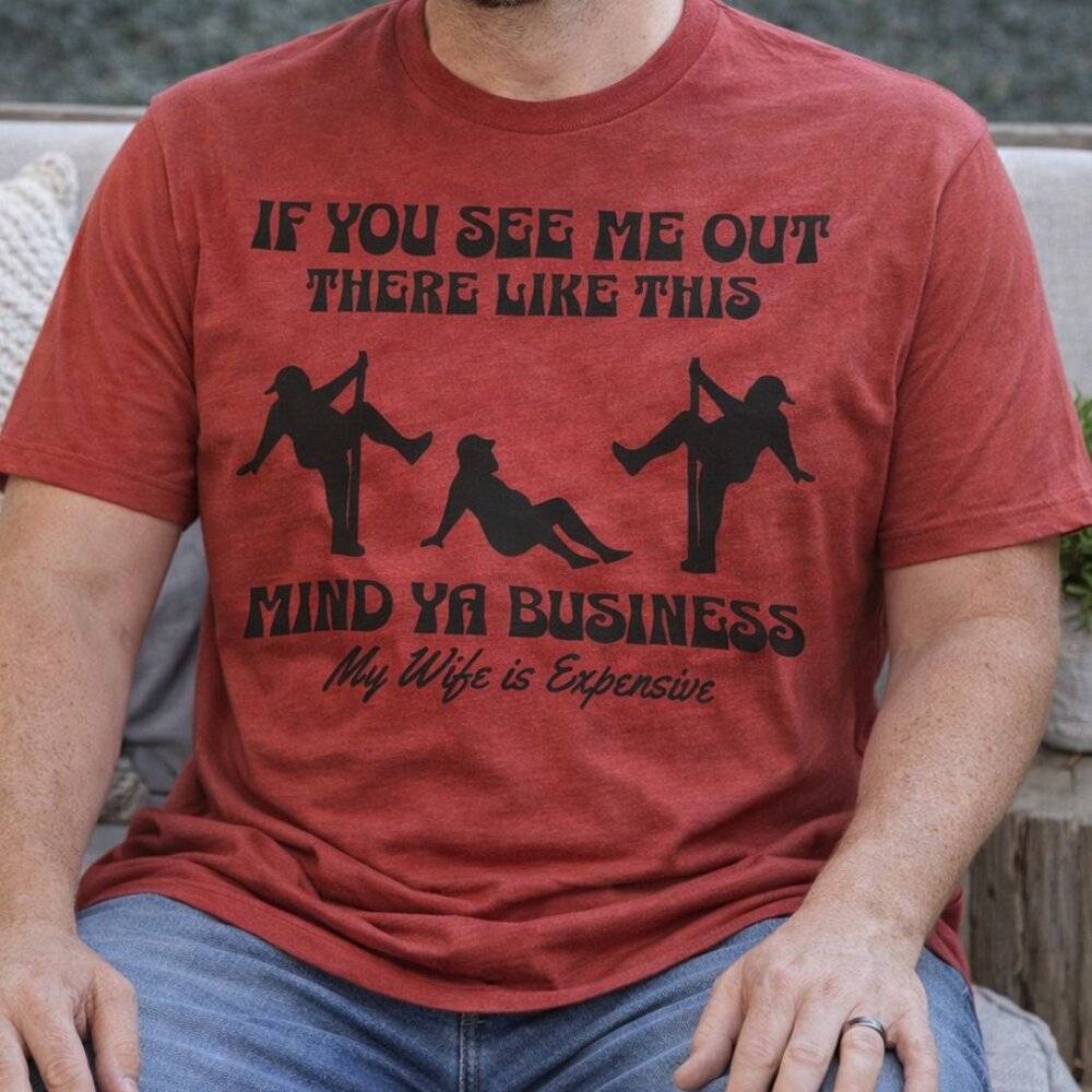 Sassy Men's Graphic T-Shirt | Heather Canvas Red